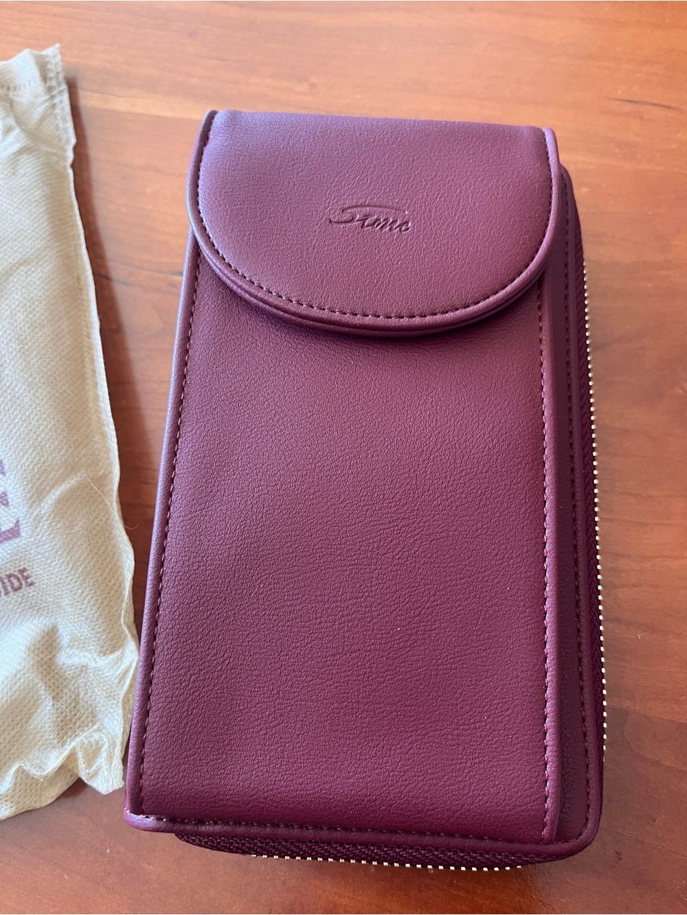 S-Zone Small Crossbody Bags for Women Phone Purse in Burgundy